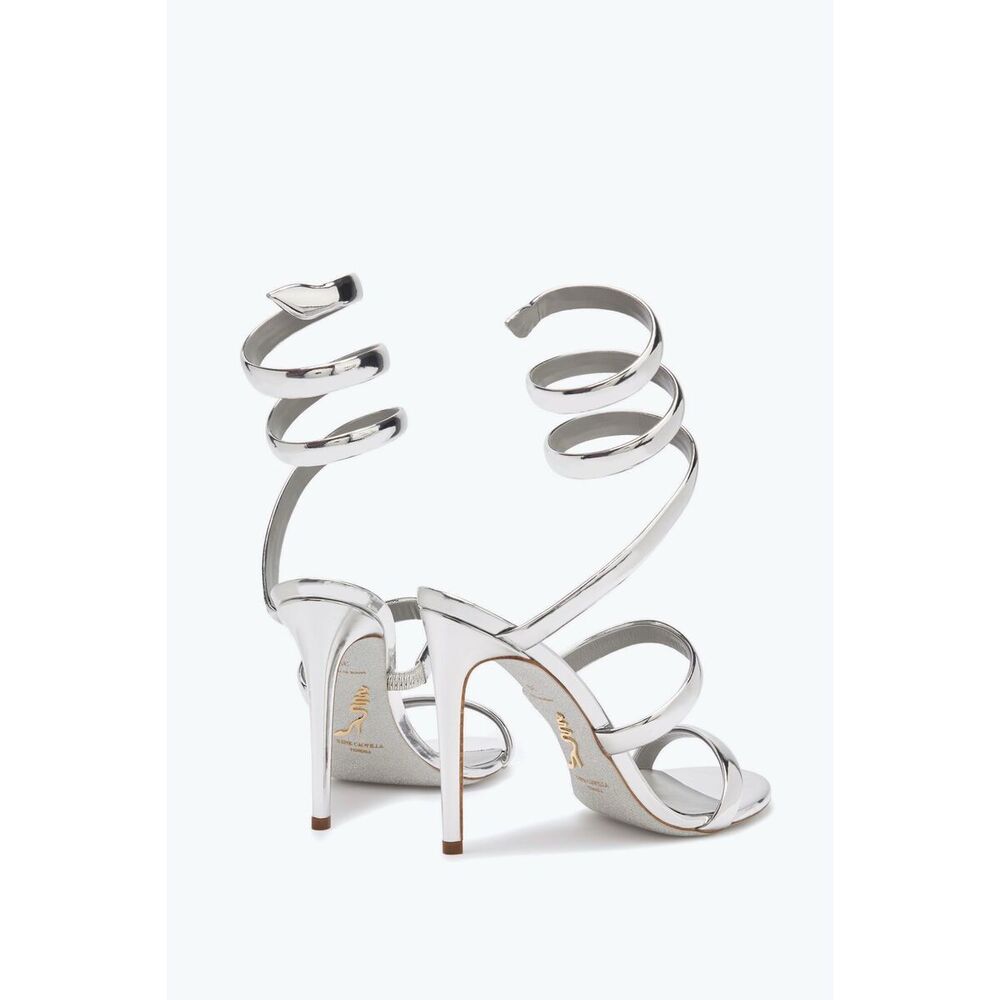 RENÉ CAOVILLA CLEO SILVER SANDAL 105 SIZE 36 $1280 - Picture 4 of 14